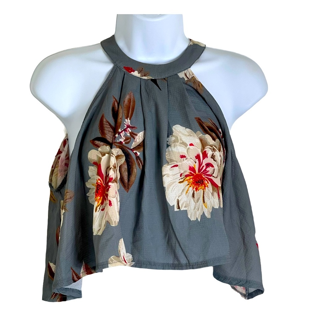 Stella Laguna Beach cropped halter top sz med